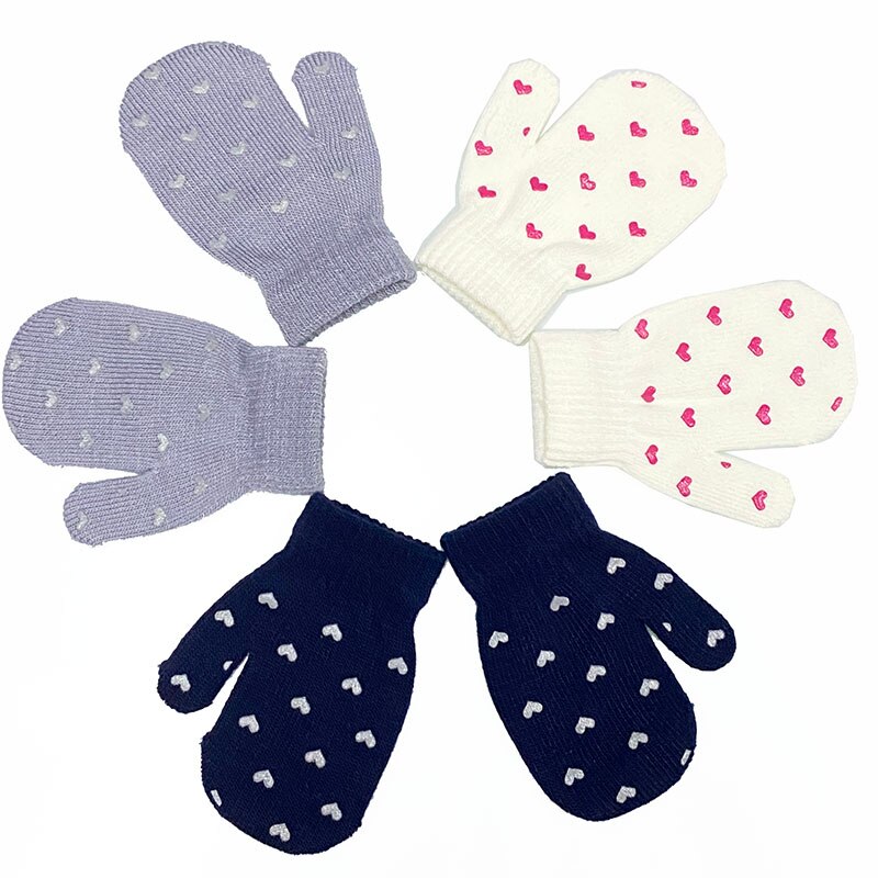 Guanti per bambini adorabili stampati guanti magici lavorati a maglia caldi