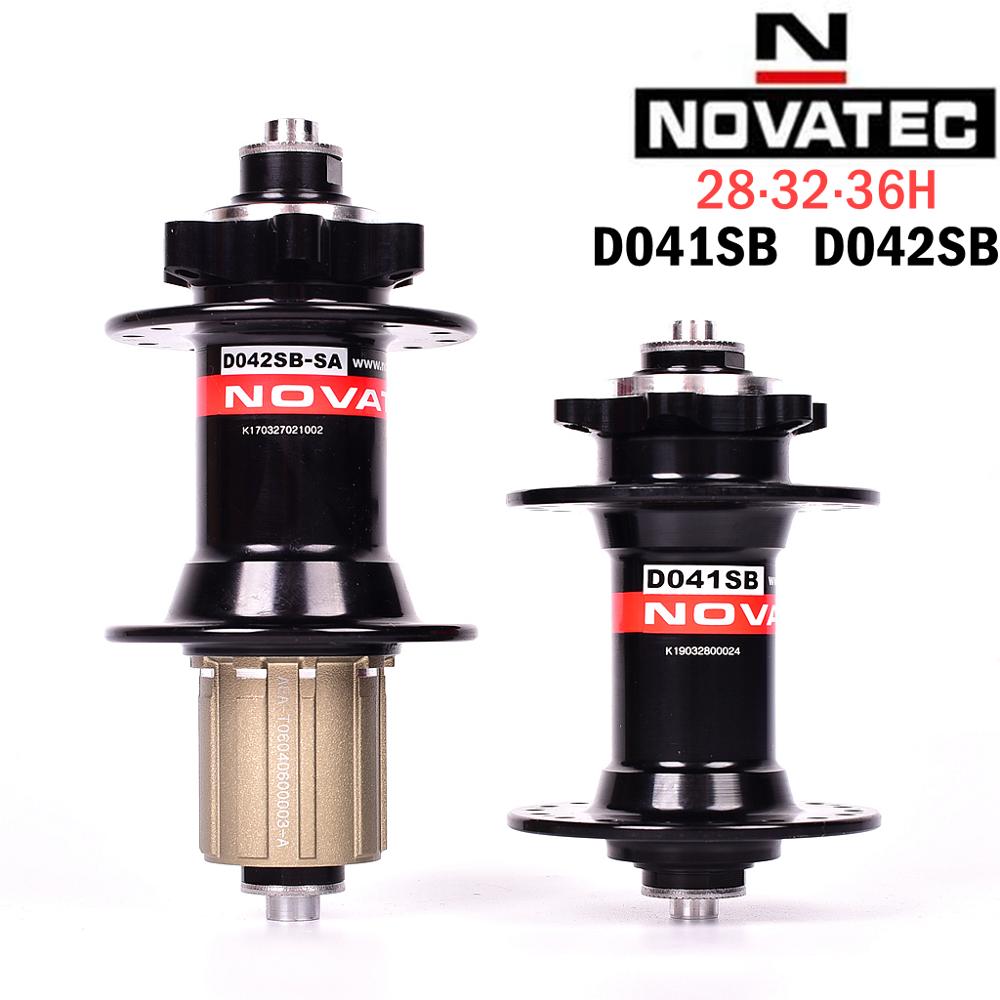 Novatec Hub 28H 32H 36H MTB hub D041SB D042SB freno de tarjeta de disco bujes de bicicleta de montaña bujes de bicicleta 4 rodamientos HG 8 -11 velocidades rojo negro