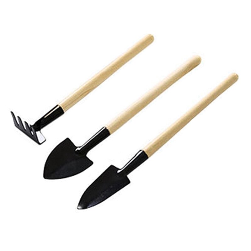 3 Pcs/set Mini Garden Combination Tool Set Shovel&Rake Kit Hand Tools For Household: Default Title