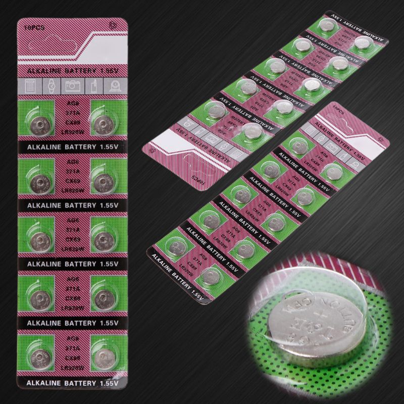 10 PIÈCES Pile alcaline AG6 1.55V Bouton Pile bouton 371 SR920SW LR920 SR927 171 370 L921 LR69 SR920 Piles Pour Montre