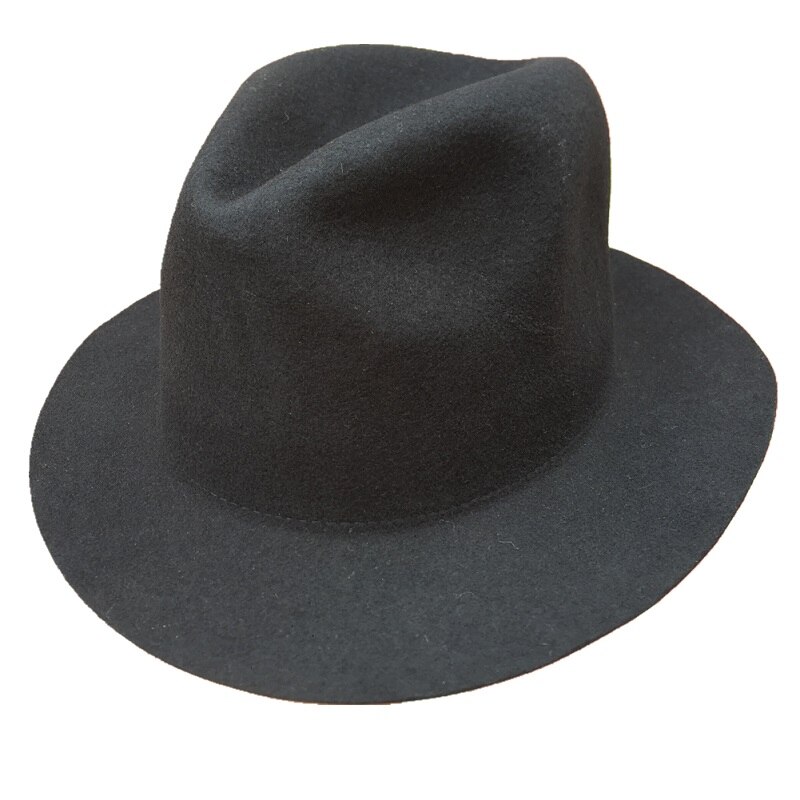 Sombrero Fedora blanco de fieltro de lana a la para mujeres o hombres