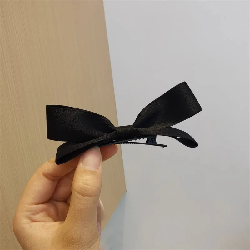 Niedliche stereoskopische rosa schwarze Schleife Haarnadel Haar-Seitenklammern für Frauen Mädchen Art freundlicher Stirnband für Haarschmuck Kopfbedeckung: Gelb