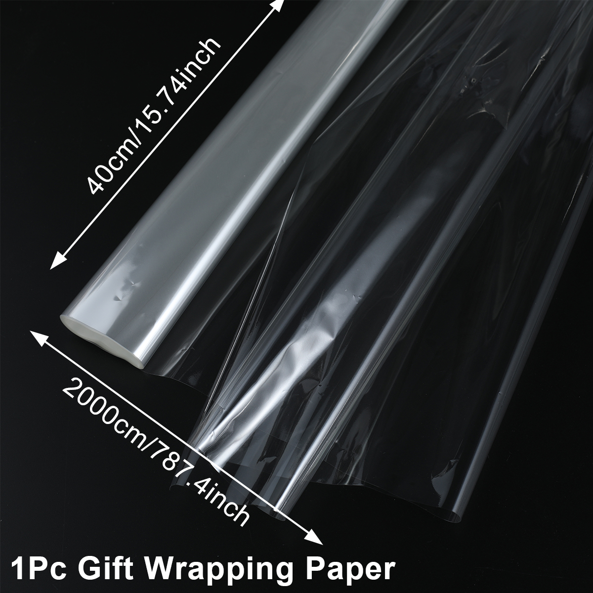 1pc Transparent Plastic Packaging Paper Wrapper Paper Package Wedding Birthday Party Decorations Kids Baby Shower Supplies: Fluorescence Yellow