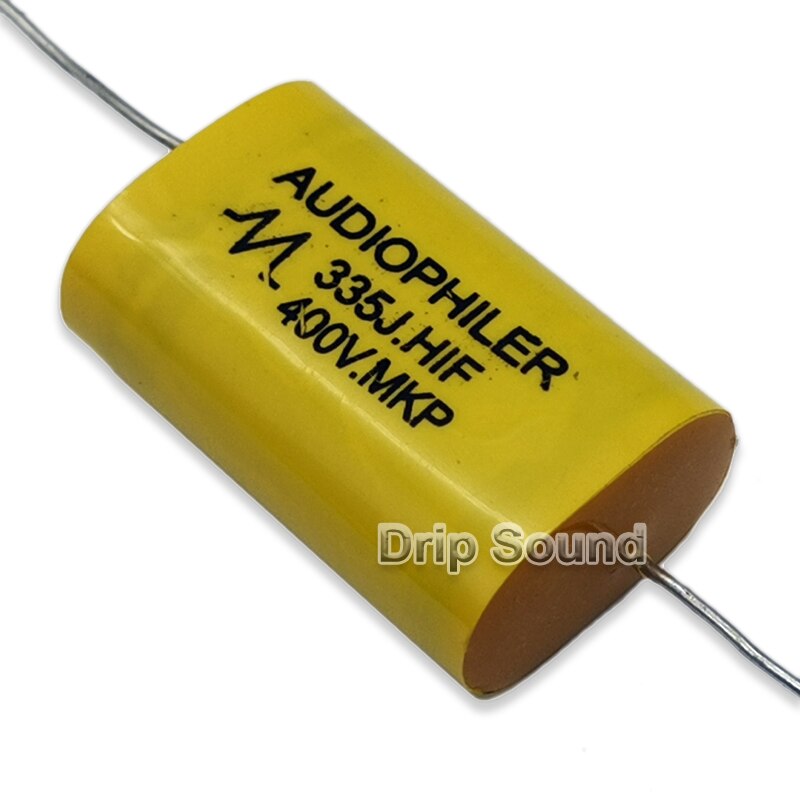 2pcs 2.2uF 3.3uF 400V Tweeter Speaker Frequency Divider Crossover Non-Polarity Capacitor
