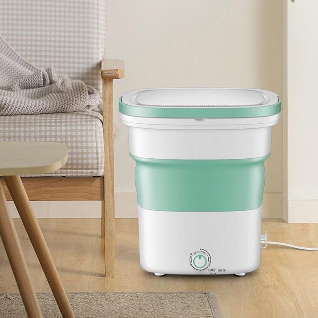 Travel Mini Folding Wash Machine Automatic for Home Apartment RV Motorhome Dorms Travel 135W, EU Plug