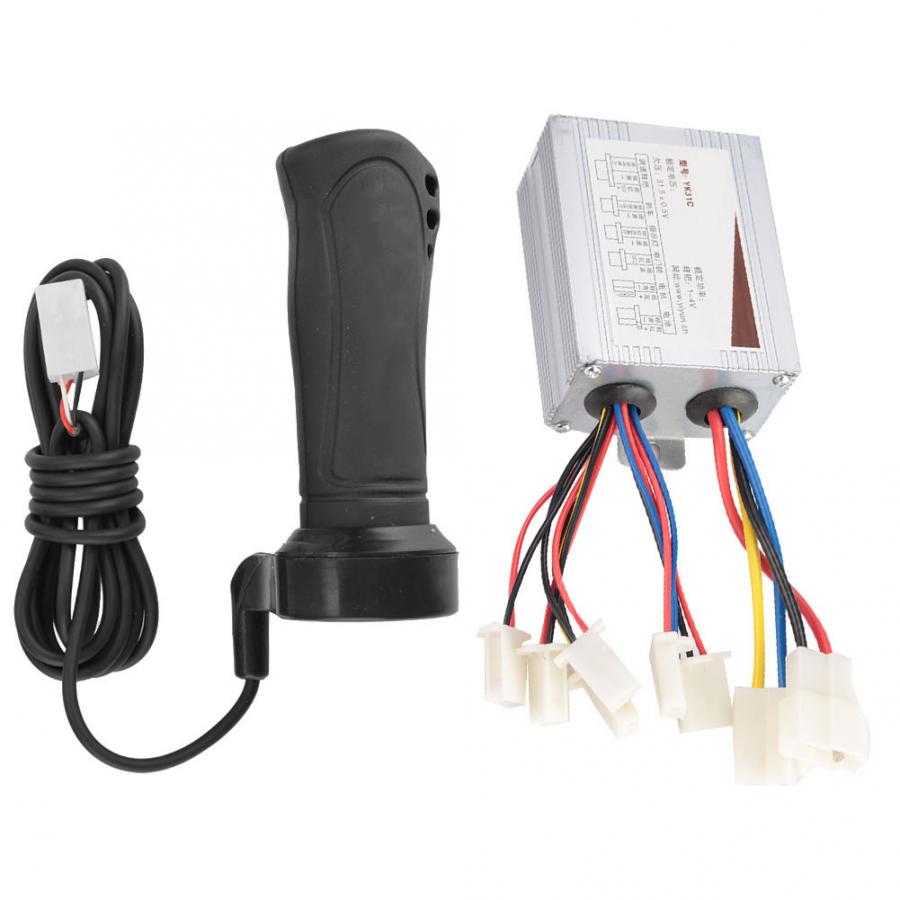Controlador bicicleta eléctrica, 24V/36V, 500W, controlador de Motor cepillado y juego de agarre de acelerador para bicicleta eléctrica, piezas de bicicleta eléctrica: 36v
