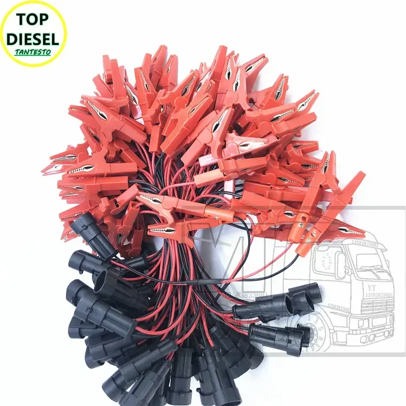 Injektor magnetventil stik ledningsnet stik han- og hunled krokodilleklemme til common rai testbænk