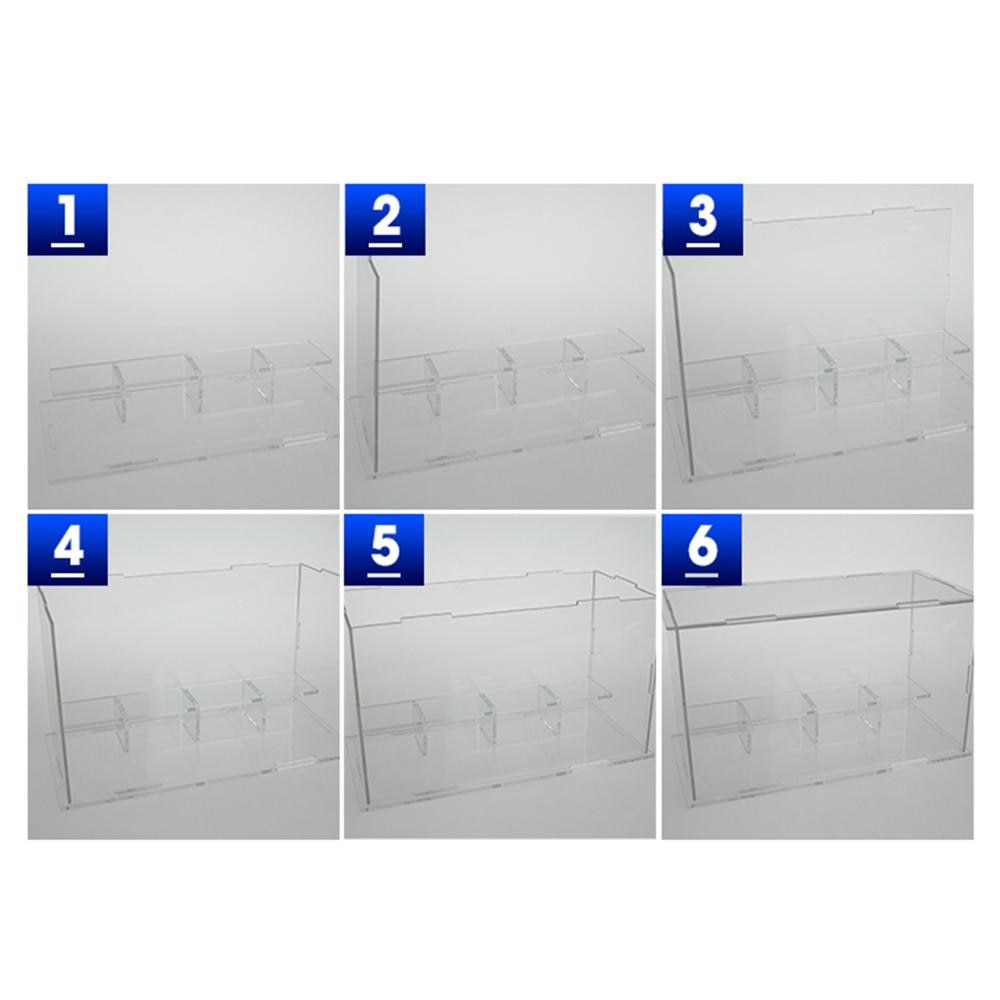 Estuche de exposición acrílico mostrador soporte de caja escaparate de protección a prueba de polvo para figuras de acción juguetes coleccionables + 1 de Navidad