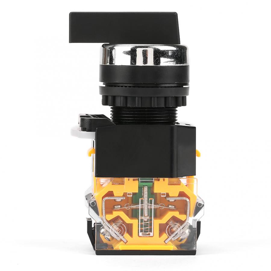 22mm 3 Position Auto Reset Selector Momentary Rotary Switch Long Handle LA38-20BX33 220V/380V