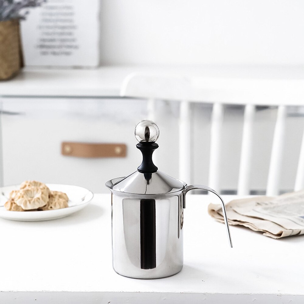 304 Stainless Steel Hand Pump Milk Frother & Creamer Stainless steel hand frother 400/800ml