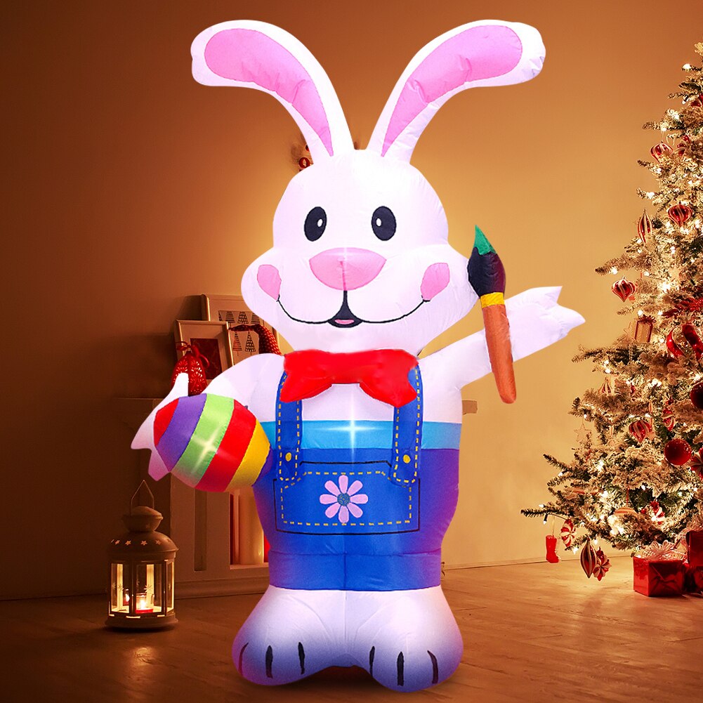 Rabbit Inflatable Costume Easter Bunny Cosplay Fancy Mascot Halloween Toys Cartoon Anime Halloween Toys Home Party Decoration