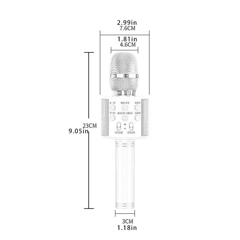 Wireless Microphone Speaker Handheld Mini Microphone Karaoke Mic Music Player Singing Recorder Microphone