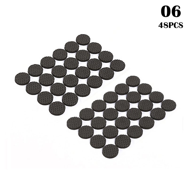 Zwart Zelfklevende Meubilair Been Tapijt Vilt Mat Anti Slip Mat Bumper Schokdemper Tafel Stoel Sofa Voet Floor Protector: 6