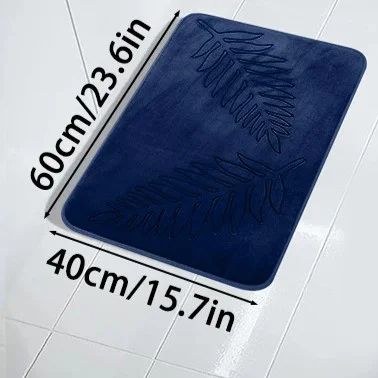 Memory Foam Bathroom Mat Carpet SuperSoft Absorbent BathroomMat Quick Dry Non-SlipWashableBathroom Floor Rug Toilet U-Shaped Mat: Beige