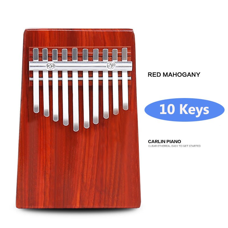 8/10 teclas kalimba pinho sólido africano mogno polegar dedo piano sanza mbira calimba tocar com guitarra instrumentos musicais de madeira