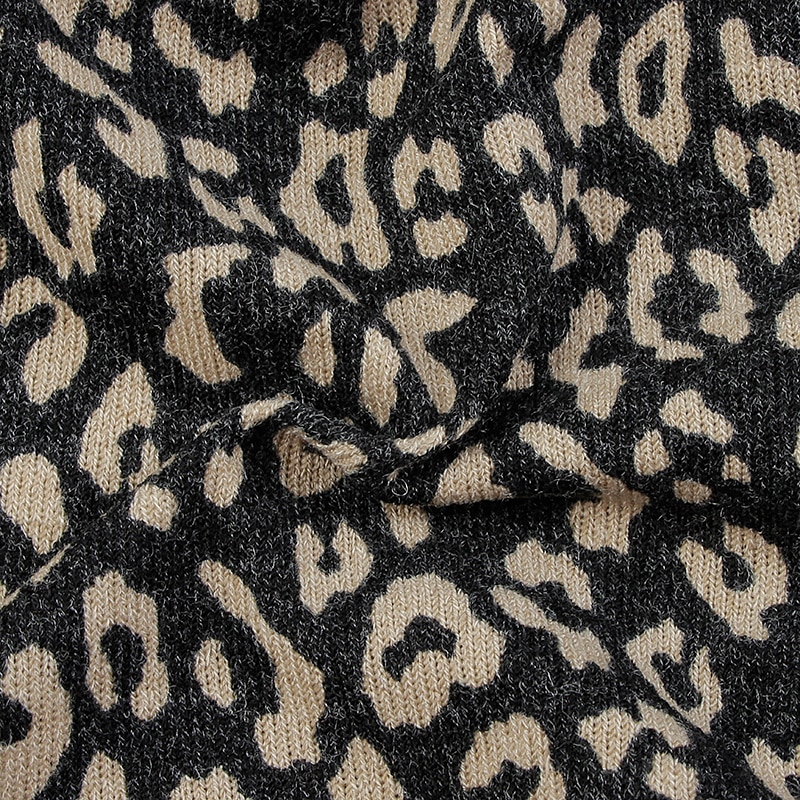 Geebro dam mössa randig kvinnlig mössa skullies casual polyester bomull leopard halsduk keps höst vinter varma mössor