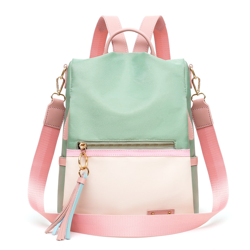 Multifunctionele Anti-diefstal vrouwen rugzak meisjes schoudertas canvas laptop rugzak schooltas voor tiener meisjes jongens: Groen