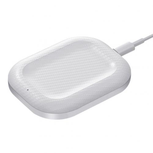 2 In 1 Draadloze Opladen Voor Iphone Android Android Ipods Pro Oortelefoon: white