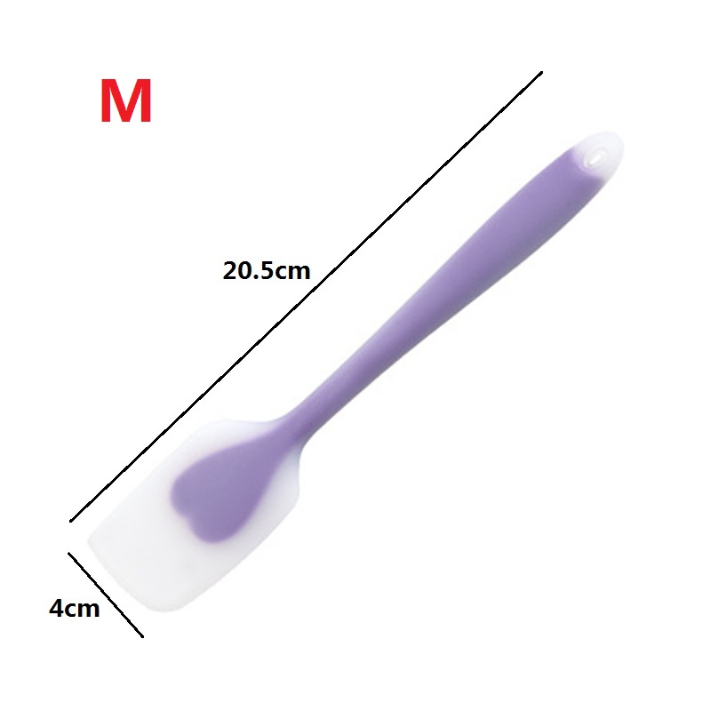 Keuken Accessoires Siliconen Spatel Food Grade Non-stick Pan Voor Bakken Boter Cake Schraper Siliconen Schraper Voor Cookie Bakken: M-Purple