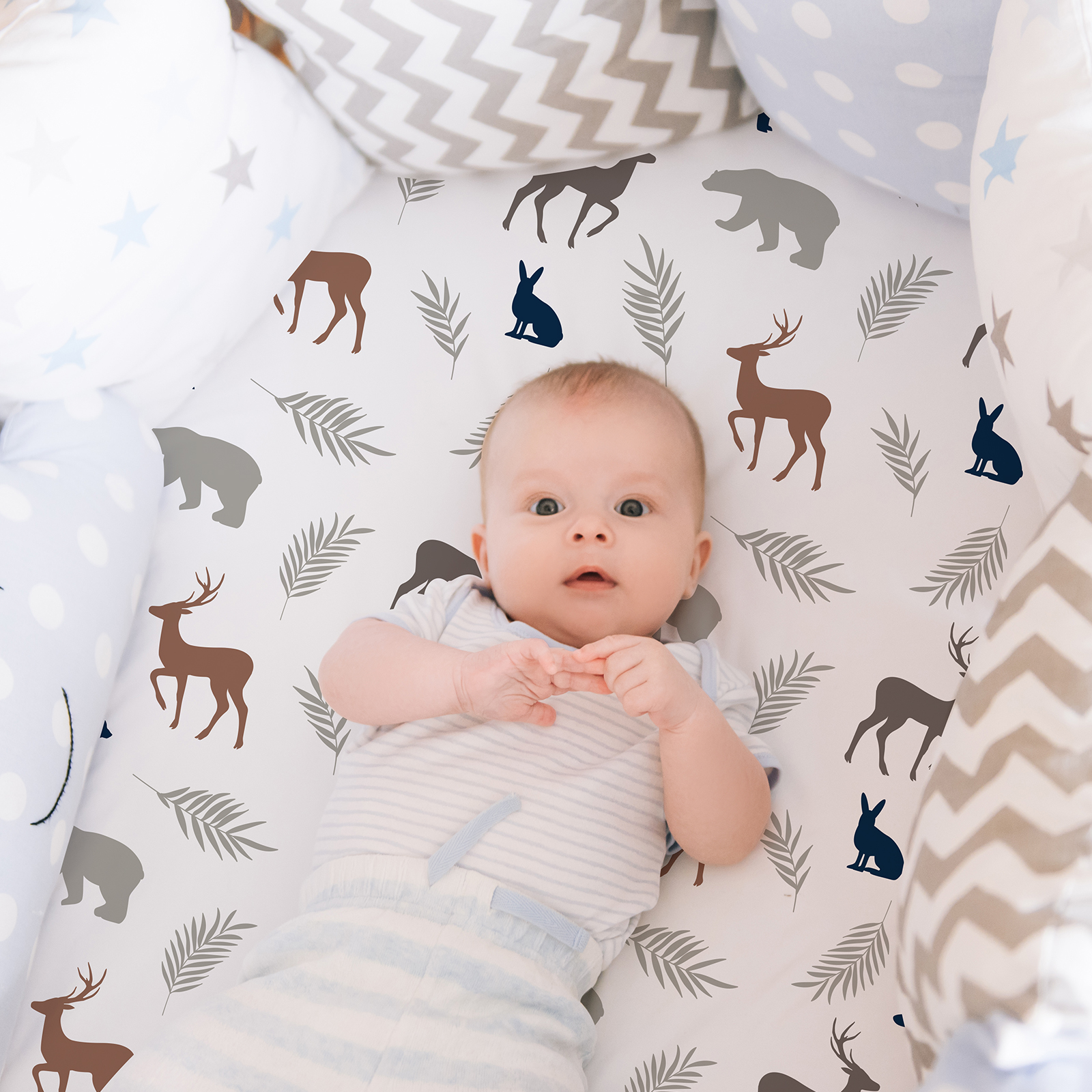 Baby-korbwiege Blatt einstellen-3 Pack Ultra Weiche dehnbar Wiege Blätter, passen für Stubenwagen Matratze Pad Abdeckung, unisex Jungen &Ampere; Mädchen