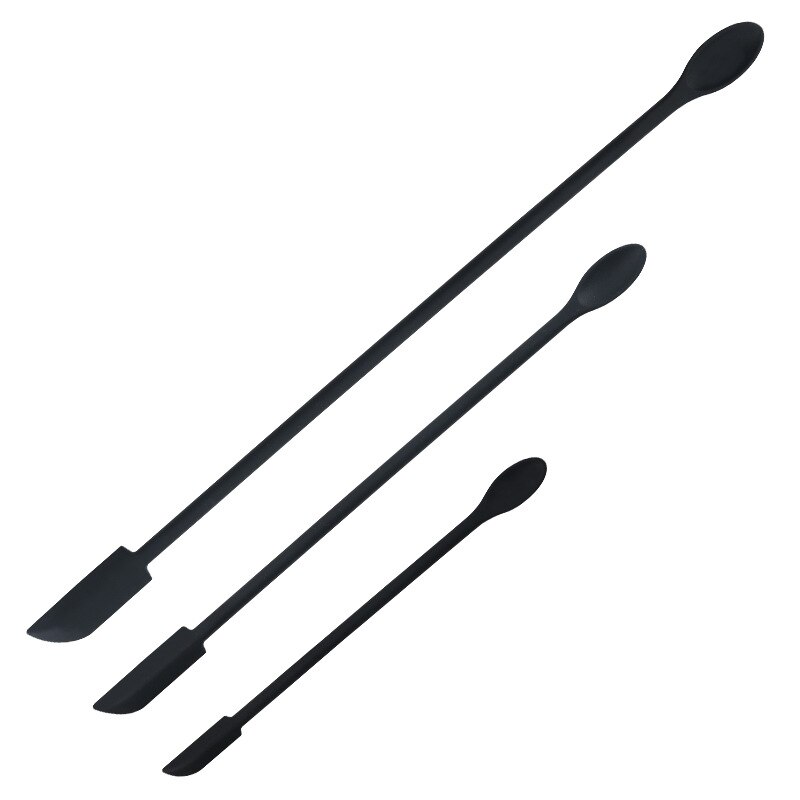 Spatule à confiture allongée en Silicone, grattoir à Double tête, bouteille cosmétique, spatule à Sauce aux fruits, accessoires d&#39;ustensiles de cuisine: Black 3pcs