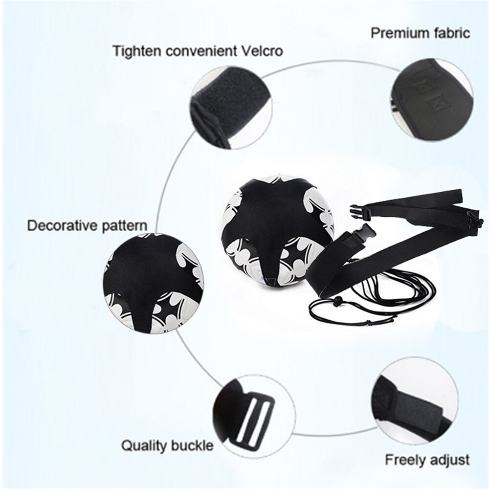 Fotball spark solo trener belte midje belte kontroll ferdigheter fotball trening trening hjelpeutstyr justerbar fotballtrening