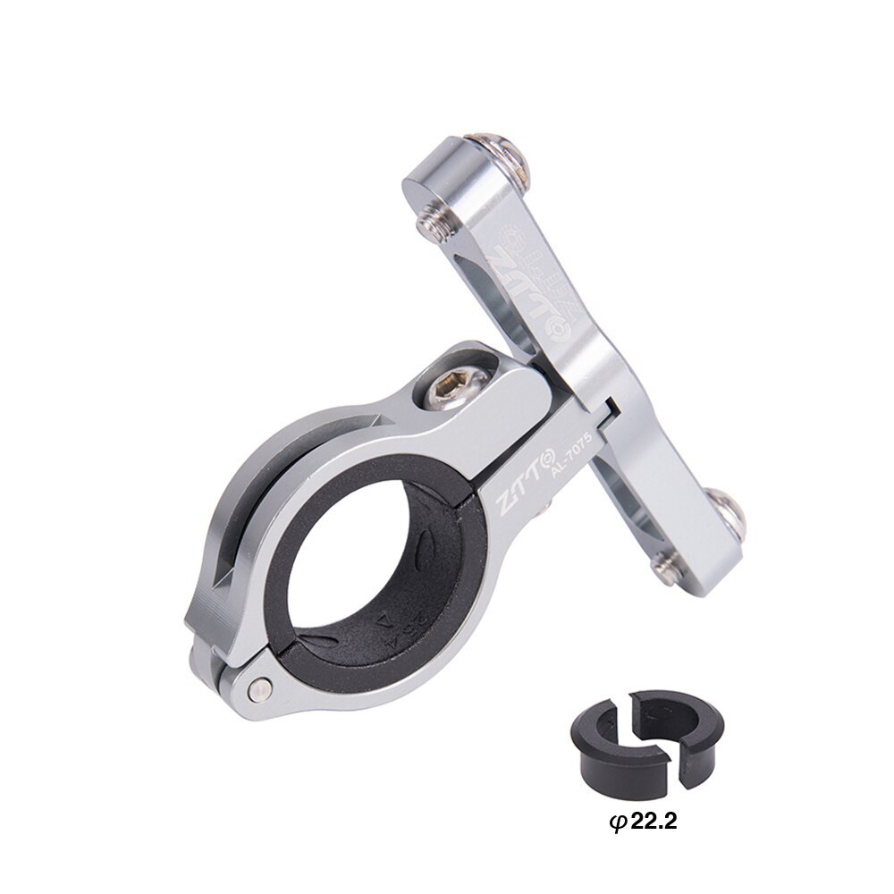 Bike Bicycle Cycling Outdoor Water Bottle Clamp Cage Holder Adapter Support Transition Socket Handlebar Mount: Silver