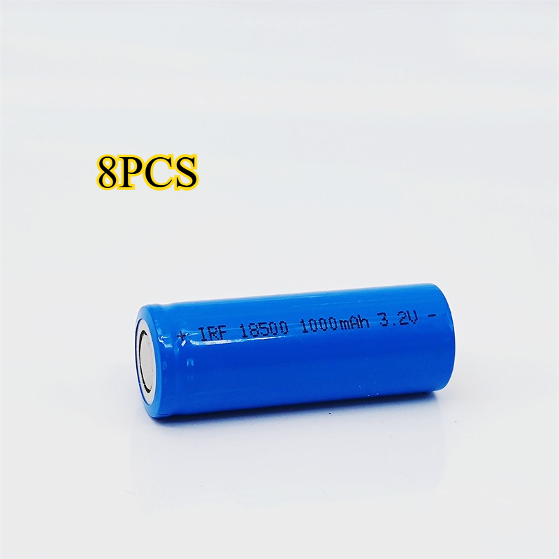 5PCS~10PCS 1800mAh LiFePO4 18500 Rechargeable Battery 3.2V High Power Deep Cycle Lithium Iron Phosphate for EV/RV/Backup Power: Light Grey