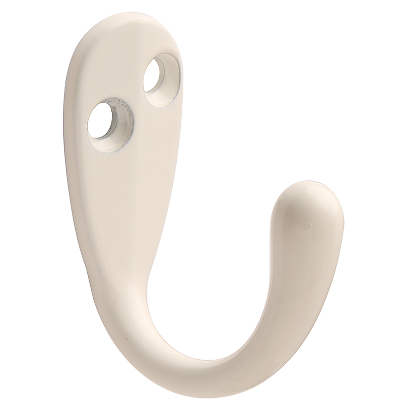 1pc Kapstok Wandmontage Haken Kledingrek Robe Hook Zinklegering Meubels Haak Voor Thuis Jassen Hoed Kleerhanger handdoek Sleutels: WHITE