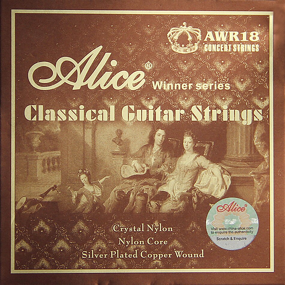 NEUE Alice Klassische Gitarre Saiten 0,28-0,43 zoll Gewinner serie Kristall Nylon Nylon Ader Silber Überzogene Kupfer Wunde