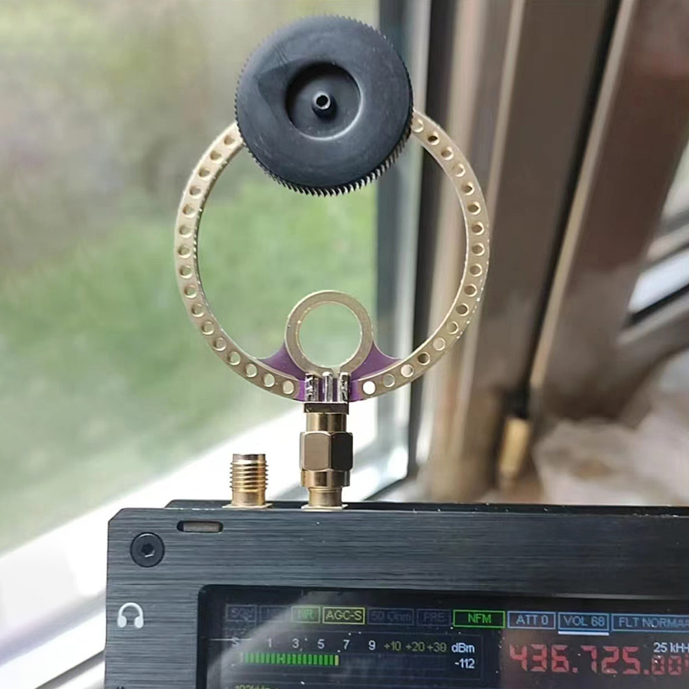 2pcs Circular Antenna UV UHF + VHF FM Donut Antenna 400M-470MHz 80M-150MHz Mini Loop Antenna for HFDY Malahiteam DSP DSP2