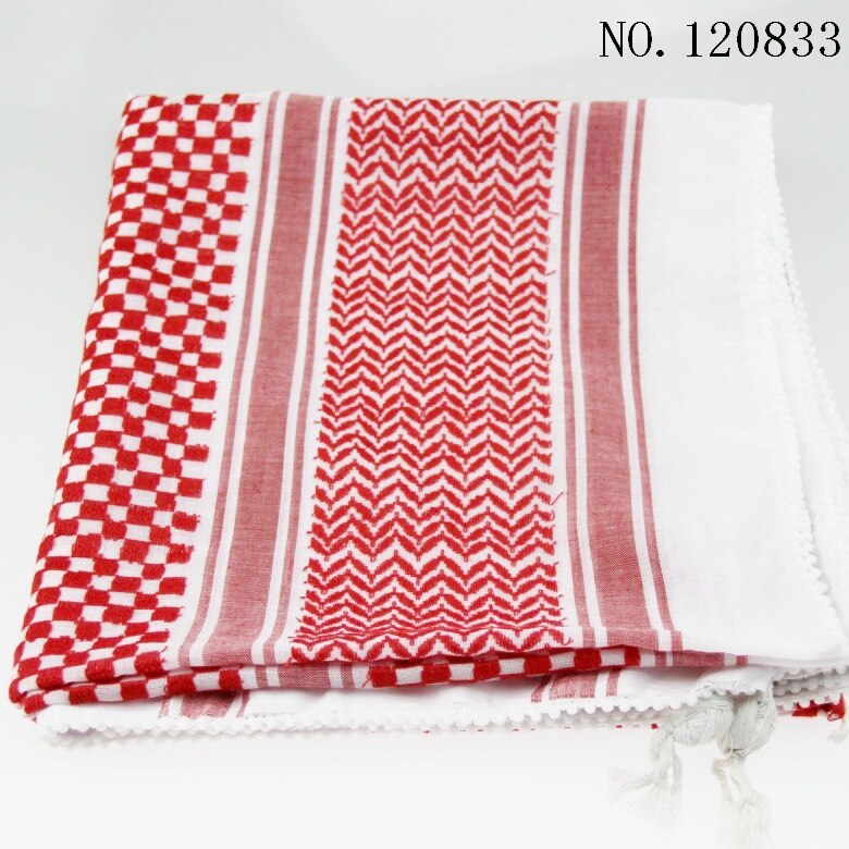 Mannen Moslim Sjaal Saudi Arabische Dubai Traditionele Islamitische Accessoires Mannelijke Hoofddoek Hijab Plaid Tulband Shemagh Gutra Gebed Dragen: Red