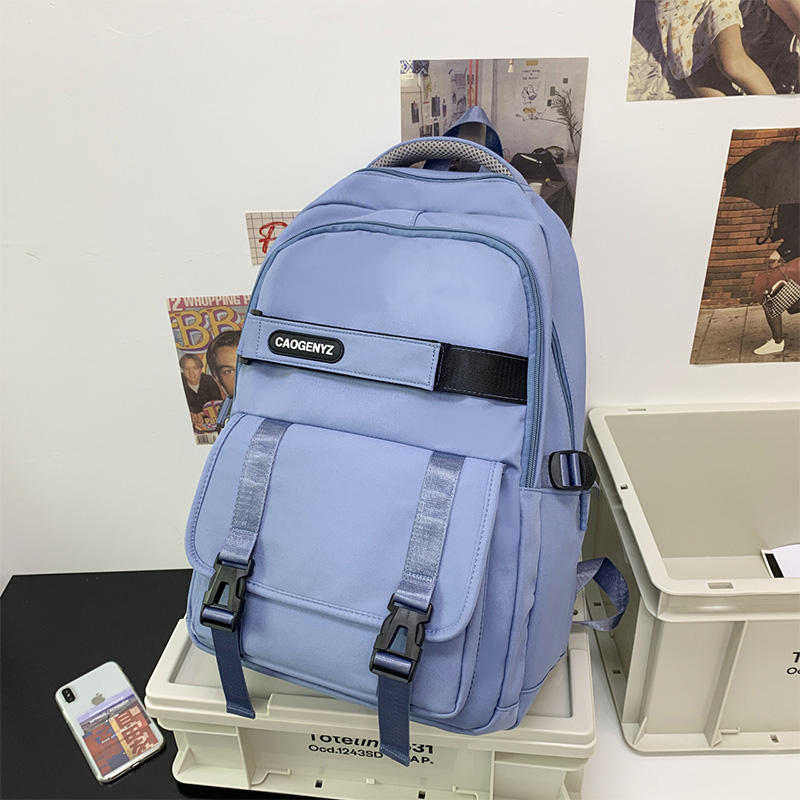 Schwarzer unisex-rucksack aus wasserdichtem nylon mit großem fassungsvermögen #39 ideal als reiserucksack für damen, laptoptasche für #39 oder schulrucksack für #39 .: Blau