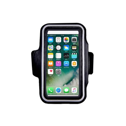 Running Sports Phone Case on Hand Mobile Holder Armbands For Airpods Pro iPhone 11 XS Max 7 Plus Samsung S20 Zipper Bag Arm Band: black