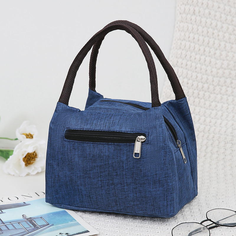Reusable Lunch Bag For Women Large Capacity Oxford Cloth Waterproof Lunch Box Bag Office Worker Student Lunch Tote Bags: Clear