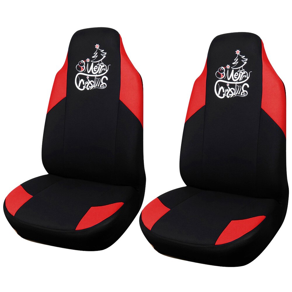 Autoyouth Kerst Afdrukken Auto Bekleding Universele Fit Meest Voertuigen Zetels Interieur Accessoires Stoelhoezen Auto-Styling: Red