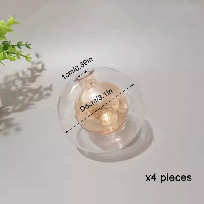 1/4/8pcs Pack 1cm opening globe G4 glass shade replacement D8cm D10cm 11mm fitter round glass lampshade cover for chandelier: black