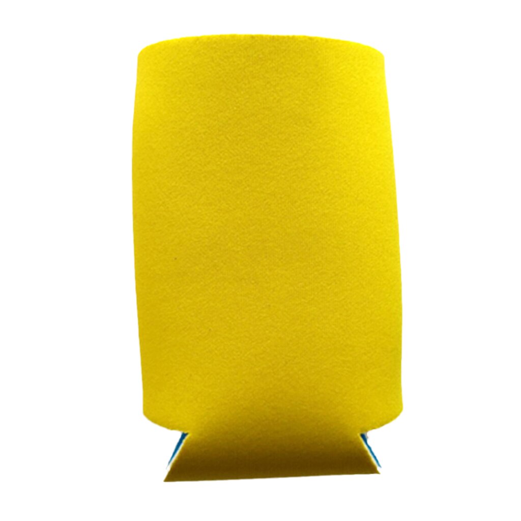 Funda de neopreno plegable para latas de cerveza, Enfriador de lata para bebidas, refrescos, bebidas, funda aislante de 3mm, 330ml / 12 oz: Yellow
