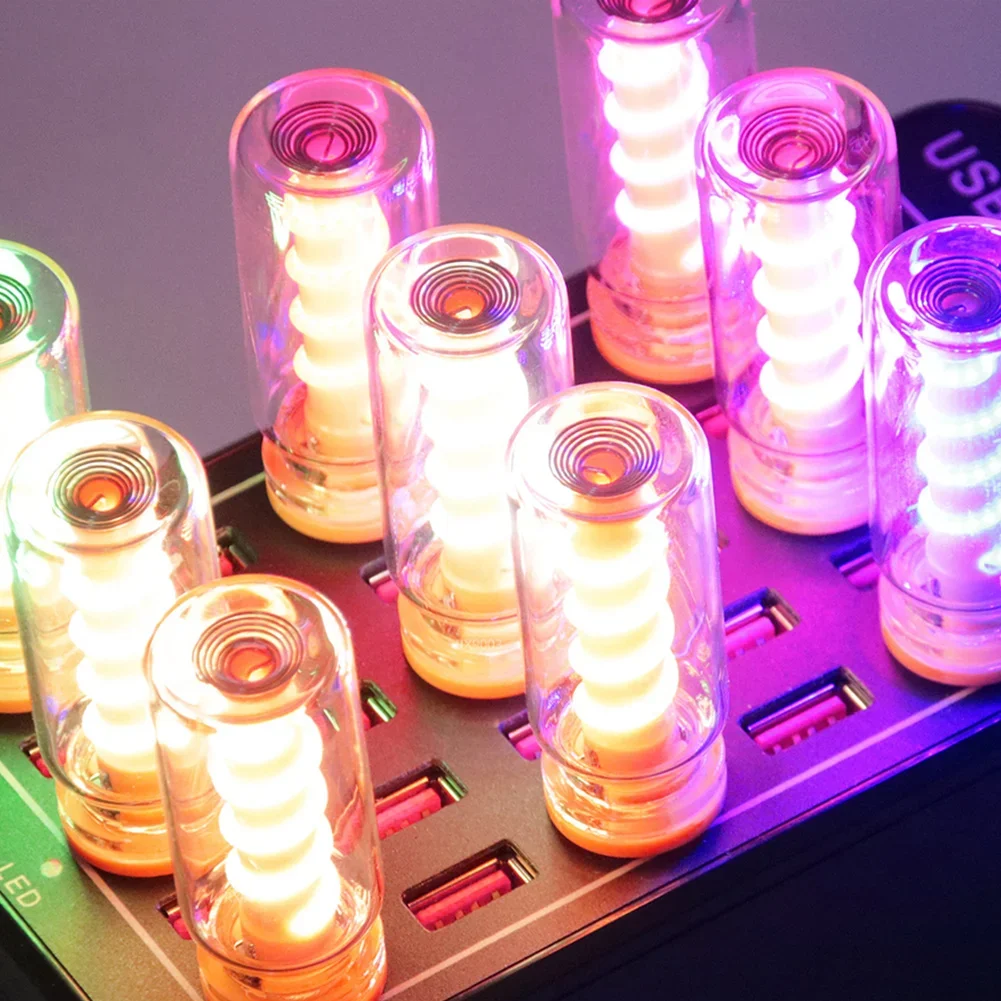 Bombilla LED USB con filamento en espiral, atenuación táctil, 5V, bombillas LED Retro, luz nocturna de 1W, iluminación LED decorativa incandescente para acampar, 1 ud.