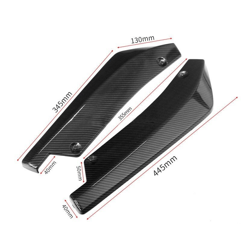 Universal Carbon Fiber Rear Bumper Lip Diffuser Splitter Canard Protector Car Rear Shovel With Bolts Anti-crash Car Rear Shovel