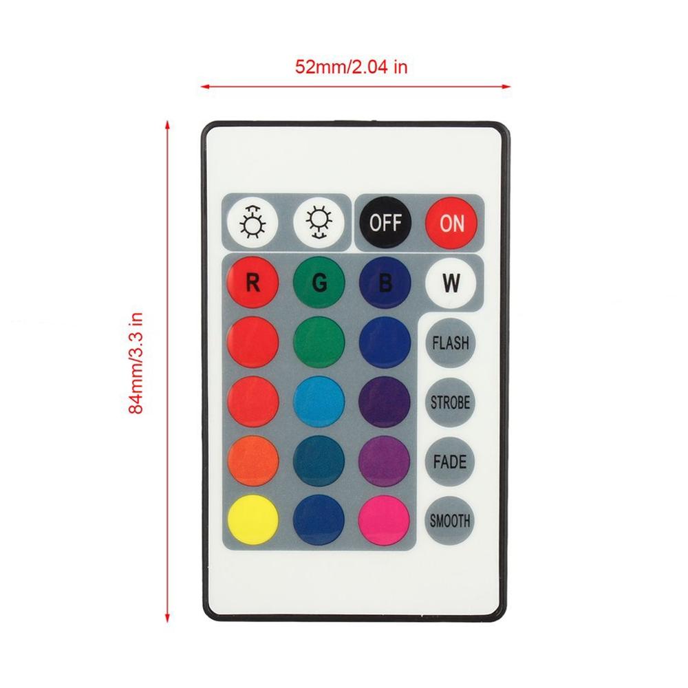 24Keys LED RGB Controller DC12V IR Remote Controller for SMD 3528 5050 RGB LED Strip Lights