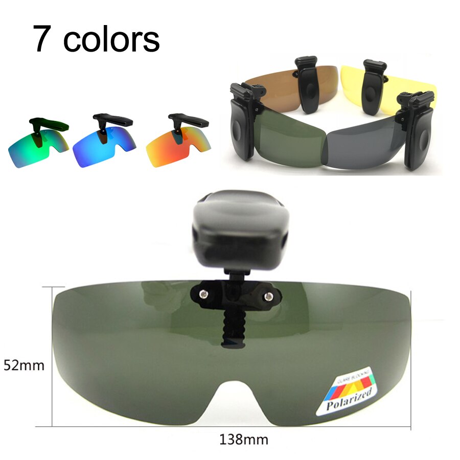 Polarisierte Angeln Gläser Hut Visiere Sport Clips Kappe Clip auf Sonnenbrille Für Angeln Radfahren Wandern Golf Brillen UV400