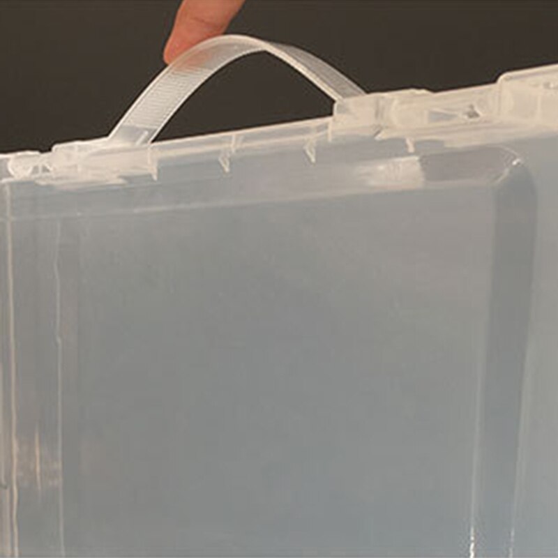 Clear Portable File Folder A4 Files Storage Case Large Capacity for School Student Teacher Business Women Men Travel