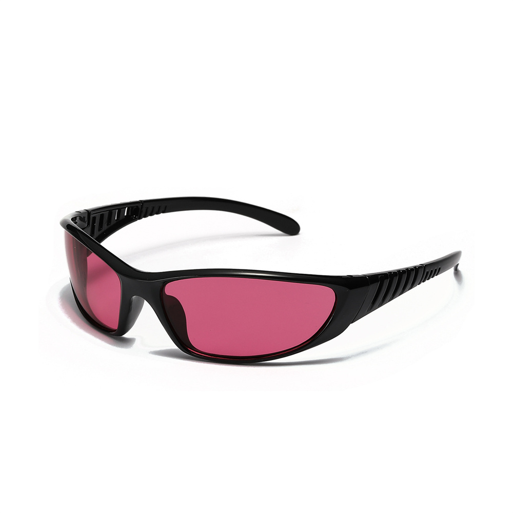 Gafas de montura Ovalada para hombre y mujer, lentes multicolores góticos para deportes de ciclismo al aire libre, UV400, Retro, Y2K, Punk, Hip Hop, novedad de 2023: Blanco