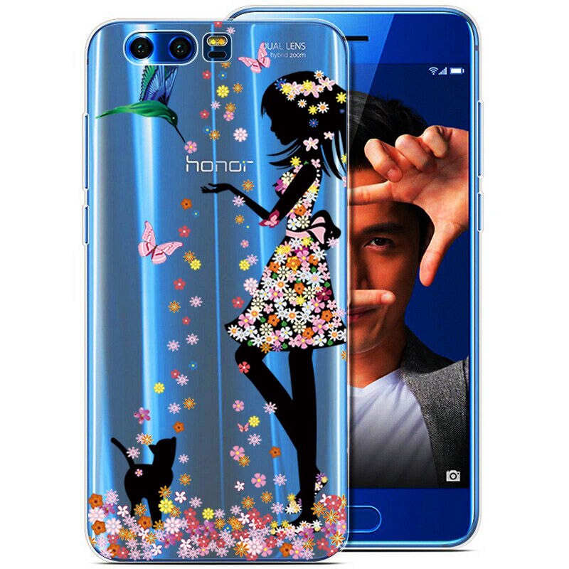 Arvin Silicone Case for Huawei Honor 9 Soft TPU Case for Huawei Honor 9 Premium Slim Crystal Clear Transparent Painting Fundas: 05