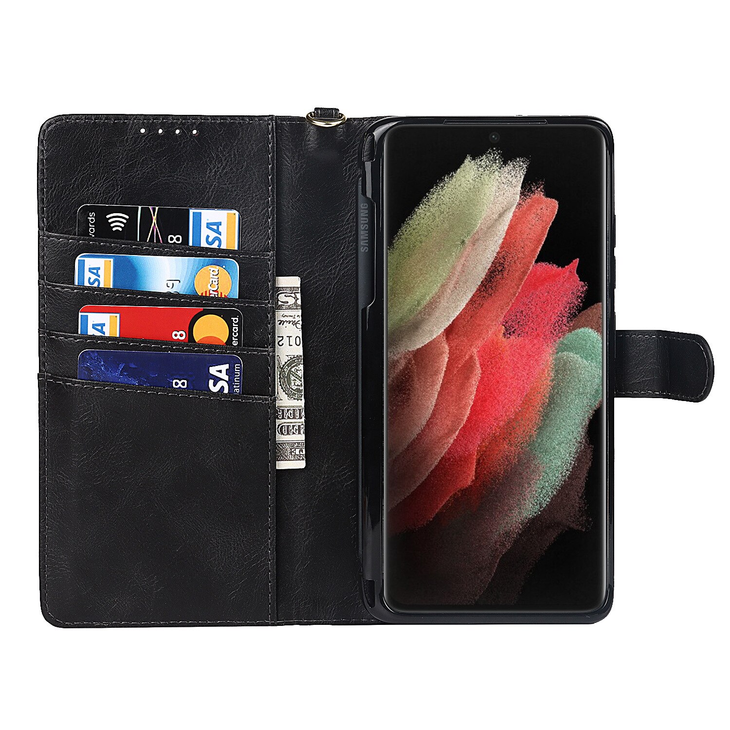 Voor Samsung S21 Ultra 5G S Pen Spen S-PEN Stylus Flip Case Mobiele Telefoon Shell S21Ultra Wallet Cover Holster slot