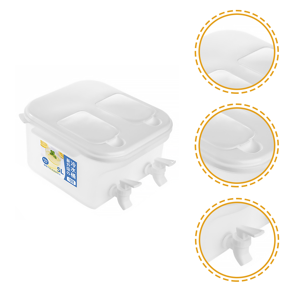 Plastic Beverage Drink with Spigot Iced Lemonade Dispenser for Outdoor Party