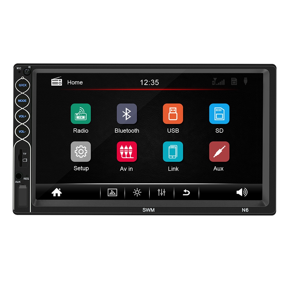 Universele 2din Autoradio 7 Inch N6 Touch Screen Stereo MP5 Speler Subwoofer Autoradio Bluetooth Usb 2.0 Fm Radio Multimedia