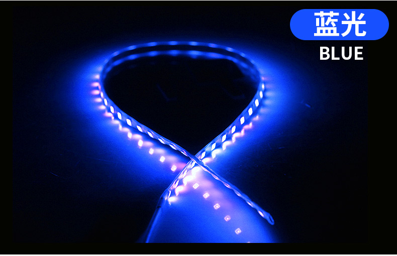 12V Universele Auto Led Decoratieve 45Cm Strip Verlichting Motorfiets Decoratie Led Bar Auto Interieur Ambient Sfeer Strip Verlichting: 3000k gouden