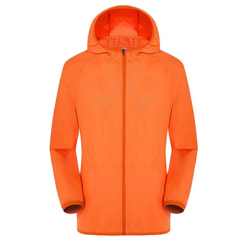 Spring Autumn Sun-Protective Coat Outdoor Hiking Sport Jackets Women Tops Quick-Dry Sports Jacket Women Sun protection Coat: orange / XXL